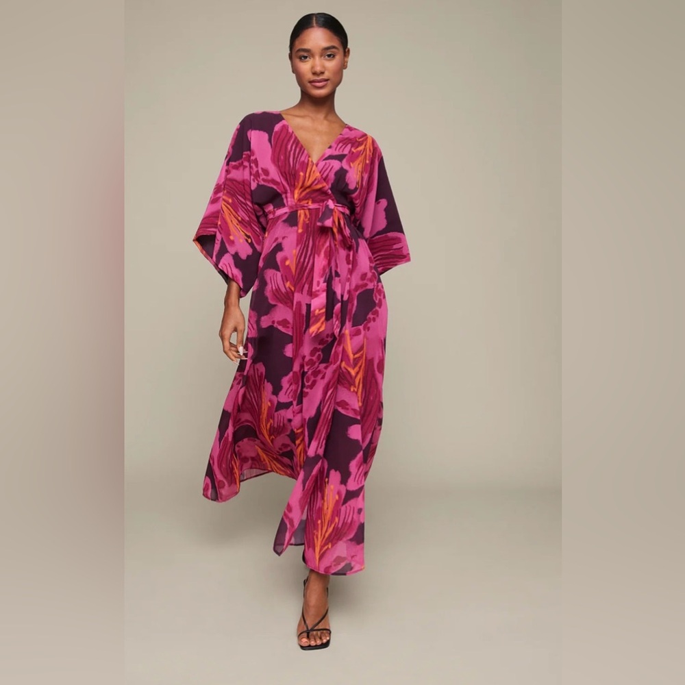 Elegant Floral Wrap Dress
